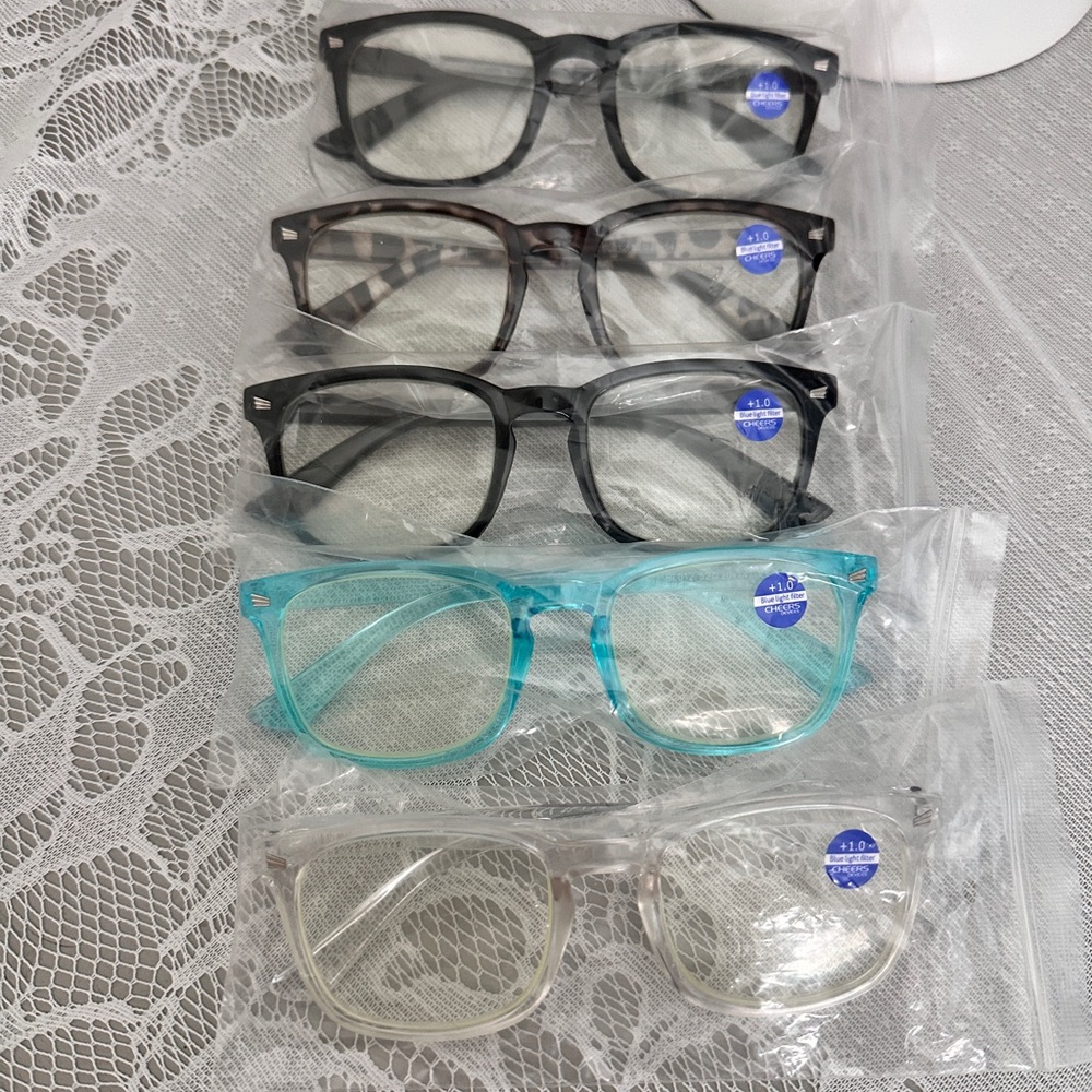Clear Lens Fashion Glasses - Black, Tortoise, Gray, Teal, Clear